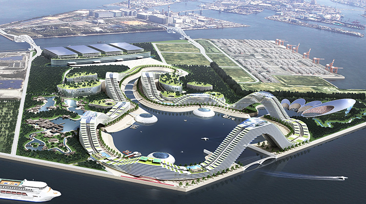 Rendering of Smart IR City by KANSAI Association of Corporate Executives